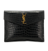 Saint Laurent Envelope Pouch, &pound;350, Accessories, Black, Leather, Front view